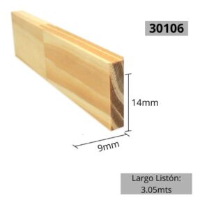 Listón 1/2 x 3/4