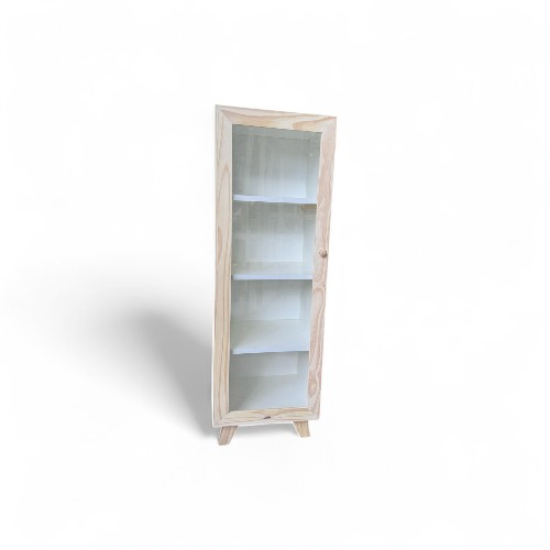 Estantería melamina y pino con vidrio 30x40x120h - Imagen 2