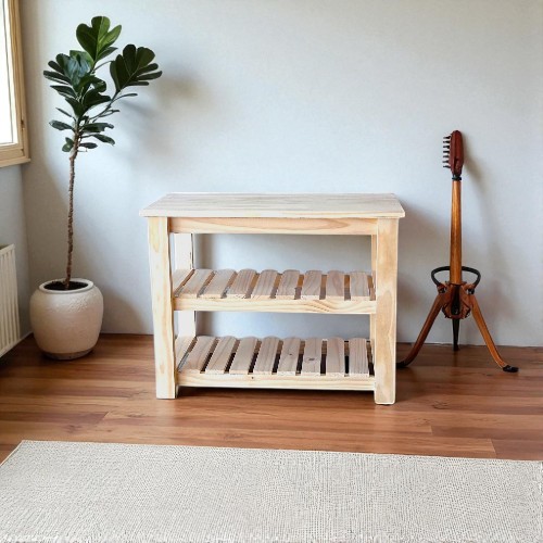 Zapatero pie de cama pino - 60CM - Imagen 2