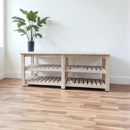 Zapatero pie de cama pino - 120CM - Imagen 2