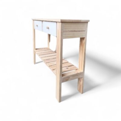 Mesa recibidora melamina y pino