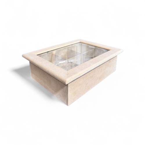 Caja de te MDF - Tapa con vidrio - Imagen 6