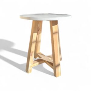Mesa Ratona Redonda de Pino y Melamina – Ø40 cm