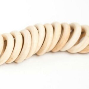 Argollas de madera natural