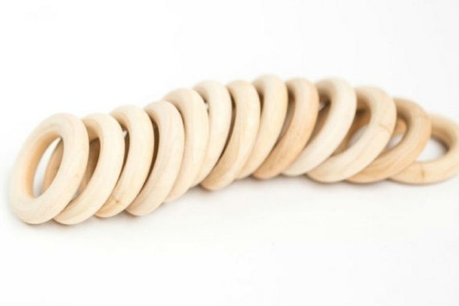 Argollas de madera natural