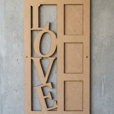 Portarretratos 3 fotos "Love"