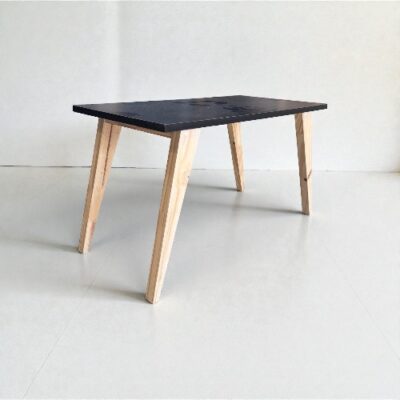 Mesa ratona recta NEGRA - 80cm x 40cm x 45cm (h)